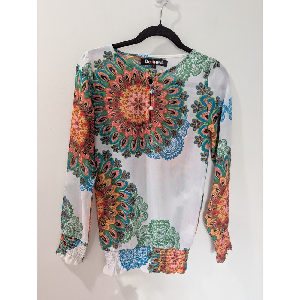Desigual Sheer Kaleidoscope Blouse